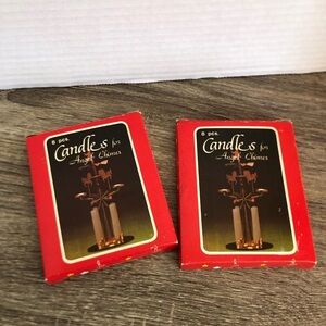 Vtg NOS Miniature Holiday Candles
